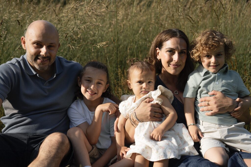 family photo with natural light